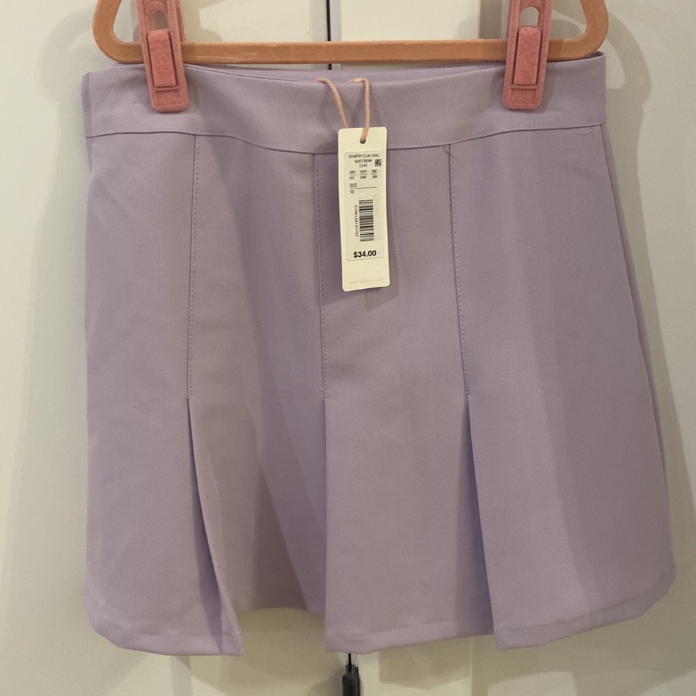 GB Girls Lavender pleated lined skirt - size 10 New with Tags